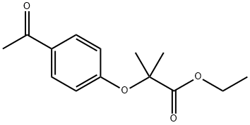 ethyl 2-(4-acetylphenoxy)-2-methylpropionate Structure