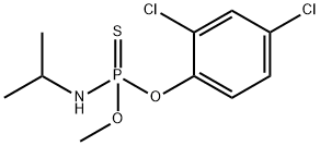 N-[(2,4-dichlorophenoxy)-methoxy-phosphinothioyl]propan-2-amine, 299-85-4, 结构式