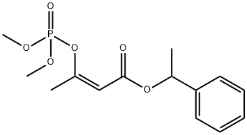 (Z)-3-(ジメトキシホスフィニルオキシ)-2-ブテン酸1-フェニルエチル 化学構造式