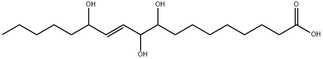 9,10,13-トリヒドロキシ-11-オクタデセン酸 化学構造式