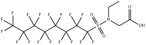 N-ethyl-N-[(heptadecafluorooctyl)sulphonyl]glycine  Structure