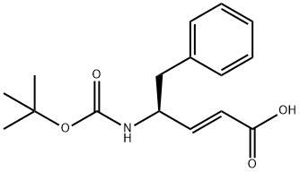 Boc-(S)-4-aMino-5-phenyl-2-pentenoic acid Structure