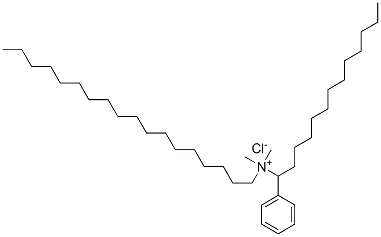 Dodecylbenzyl octadecyl dimethyl ammonium chloride 化学構造式