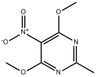 4,6-dimethoxy-2-methyl-5-nitropyrimidine Struktur