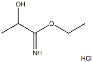 ethyl 2-hydroxypropanimidoate hydrochloride 化学構造式