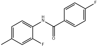 4-氟-N-(2-氟-4-甲基苯)苯甲酰胺,299418-08-9,结构式