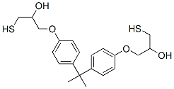 1,1'-[isopropylidenebis(p-phenyleneoxy)]bis[3-mercaptopropan-2-ol] Struktur