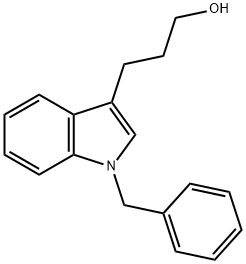 3-(1-ベンジル-1H-インドール-3-イル)プロパン-1-オール 化学構造式