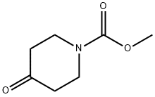 4-オキソピペリジン-1-カルボン酸メチル 化学構造式