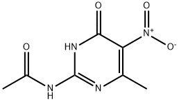 Acetamide, N-(1,4-dihydro-6-methyl-5-nitro-4-oxo-2-pyrimidinyl)- 化学構造式