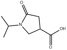 1-イソプロピル-5-オキソピロリジン-3-カルボン酸 化学構造式