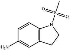 2,3-ジヒドロ-1-(メチルスルホニル)-(1H)-インドール-5-アミン 化学構造式