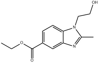 1-(2-羟乙基)-2-甲基-1H-苯并[D]咪唑-5-羧酸乙酯,299927-12-1,结构式