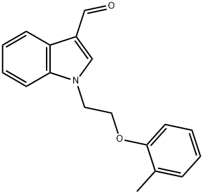1-[2-(2-METHYLPHENOXY)ETHYL]-1H-INDOLE-3-CARBALDEHYDE Structure