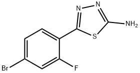 5-(4-溴-2-氟苯基)-1,3,4-噻二唑-2-胺,299937-74-9,结构式