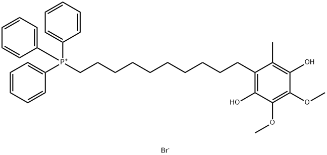 Phosphonium, 10-(3,6-dihydroxy-4,5-dimethoxy-2-methylphenyl)decyltriphenyl-, bromide,299975-19-2,结构式