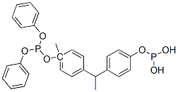 [1-Methyl-1,1-ethanediylbis(4,1-phenyleneoxy)]bis(phosphonous acid diphenyl) ester 结构式