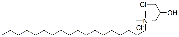 (3-chloro-2-hydroxypropyl)dimethyloctadecylammonium chloride Structure