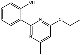 2-(4-乙氧基-6-甲基嘧啶-2-基)苯酚, 300358-33-2, 结构式