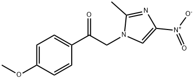 1-(4-甲氧基苯基)-2-(2-甲基-4-硝基-1H-咪唑-1-基)乙-1-酮, 300395-93-1, 结构式