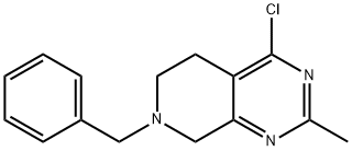 7-BENZYL-4-CHLORO-2-METHYL-5,6,7,8-TETRAHYDROPYRIDO[3,4-D]PYRIMIDINE 化学構造式