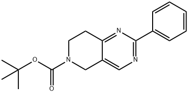 2-Phenyl-6-boc-7,8-dihydro-5H-pyrido[4,3-d]pyriMidine,300552-47-0,结构式