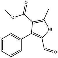 1H-Pyrrole-3-carboxylicacid,5-formyl-2-methyl-4-phenyl-,methylester(9CI) Structure