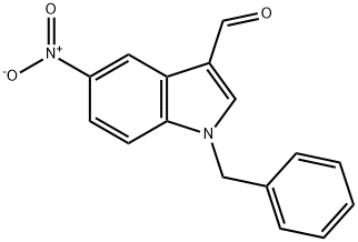 1-benzyl-5-nitro-1H-3-indolecarbaldehyde 结构式