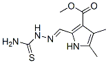 1H-Pyrrole-3-carboxylicacid,2-[[(aminothioxomethyl)hydrazono]methyl]-4,5-dimethyl-,methylester(9CI) 化学構造式