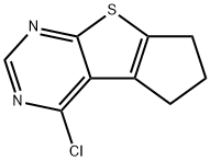 4-CHLORO-6,7-DIHYDRO-5H-CYCLOPENTA[4,5]THIENO[2,3-D]PYRIMIDINE Struktur