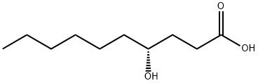 (R)-4-ヒドロキシデカン酸 化学構造式