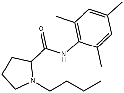 1-ブチル-N-(2,4,6-トリメチルフェニル)-2-ピロリジンカルボアミド 化学構造式