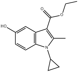 ethyl 1-cyclopropyl-5-hydroxy-2-Methyl-1H-indole-3-carboxylate Structure