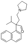 α-(1-メチルエチル)-α-(1-ナフチル)-1-ピロリジンブタナール 化学構造式