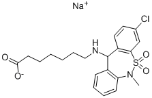 Natrium-7-[(3-chlor-6,11-dihydro-6-methyldibenzo[c,f][1,2]thiazepin-11-yl)amino]heptanoat-S,S-dioxid