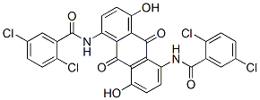 N,N'-(9,10-dihydro-4,8-dihydroxy-9,10-dioxoanthracene-1,5-diyl)bis(2,5-dichlorobenzamide) 结构式