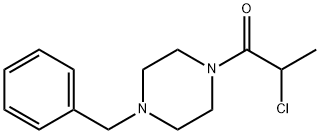 1-(4-苄基哌嗪-1-基)-2-氯丙烷-1-酮 结构式