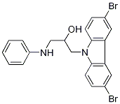 1-アニリノ-3-(3,6-ジブロモ-9H-カルバゾール-9-イル)-2-プロパノール 化学構造式