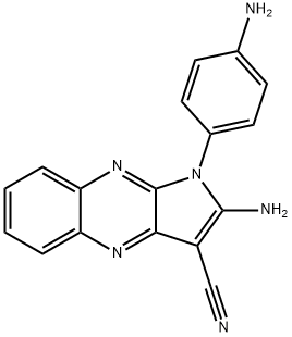 2-氨基-1-(4-氨基苯基)-1H-吡咯并(2,3-B)喹喔啉-3-腈 结构式