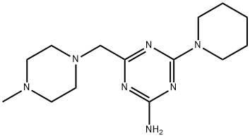 s-Triazine, 2-amino-4-((4-methyl-1-piperazinyl)methyl)-6-piperidino- 结构式