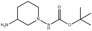 Carbamic acid, (3-amino-1-piperidinyl)-, 1,1-dimethylethyl ester (9CI) Structure