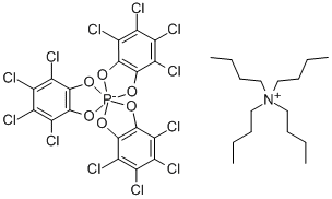[Tetrabutylammonium]  [Δ-tris(tetrachloro-1,2-benzenediolato)phosphate(V)] Structure