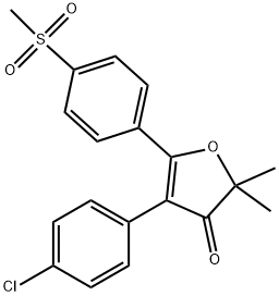 4-(4-chlorophenyl)-2,2-dimethyl-5-(4-(methylsulfonyl)phenyl)furan-3(2H)-one Structure