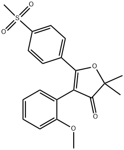 4-(2-methoxyphenyl)-2,2-dimethyl-5-(4-(methylsulfonyl)phenyl)furan-3(2H)-one,301691-45-2,结构式