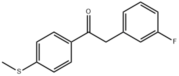 2-(3-氟苯基)-1-[4-(甲硫基)苯基]乙酮 结构式