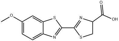 4,5-二氢-2-[6-甲氧基-2-苯并噻唑基]-4-噻唑啉羧酸钠盐 结构式