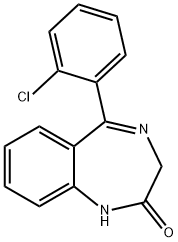 1,3-二氢-5-(2-氯苯基)-2H-1,4-苯并二氮杂卓-2-酮,3022-68-2,结构式