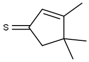 3,4,4-トリメチル-2-シクロペンテン-1-チオン 化学構造式