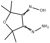 2,2,5,5-tetramethyl-4-(hydroxyimino)tetrahydrofuran-3-one hydrazone Struktur