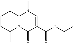 1,6,7,8,9,9a-ヘキサヒドロ-1,6-ジメチル-4-オキソ-4H-ピリド[1,2-a]ピリミジン-3-カルボン酸エチル 化学構造式